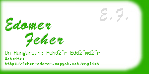 edomer feher business card